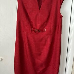 Kasper Red Sleeveless Dress